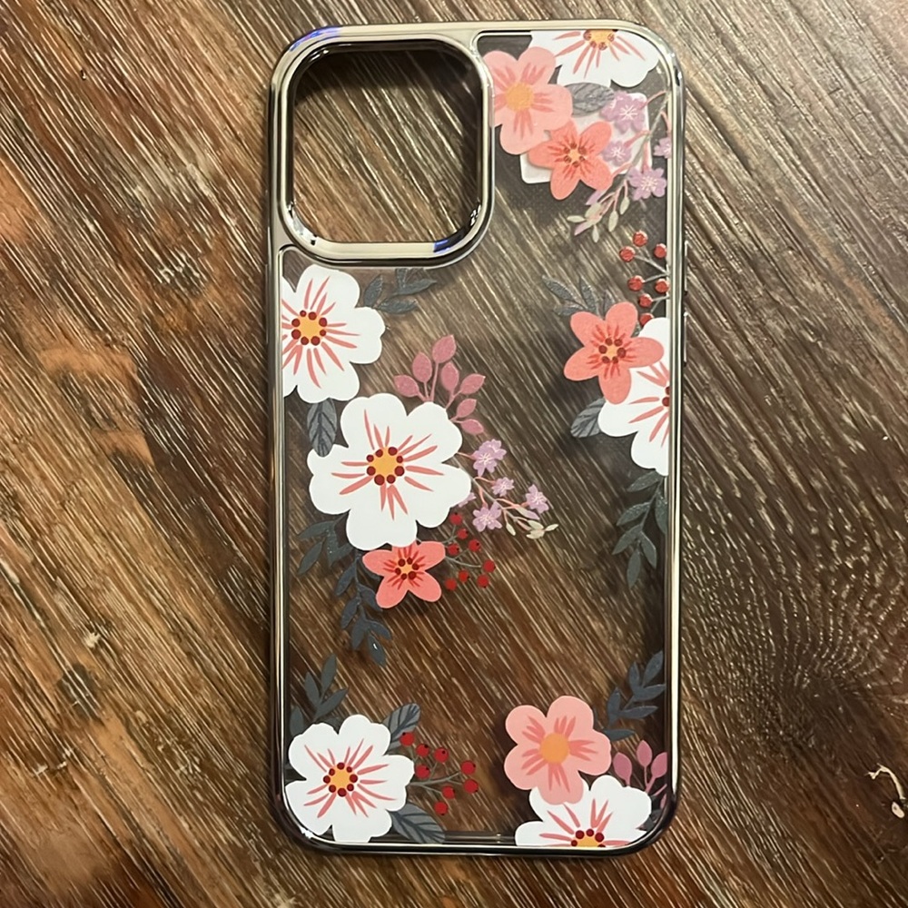 Caka Clear Case for iPhone 13 Pro Max 6.7 (w/Glass Screen Protector POPPIES